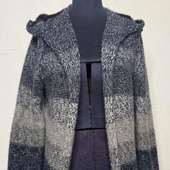 Serena van der Woodsen James Perse Striped Sweater hooded Cardigan Gossip Girl - Picture 1 of 7
